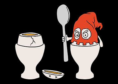 Egg Breakfast Black Humor