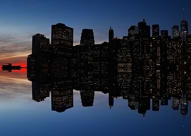 Sunset in New York City