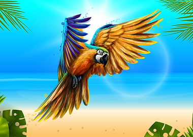 Macaw bird