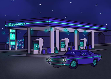 Gas Station After Closing