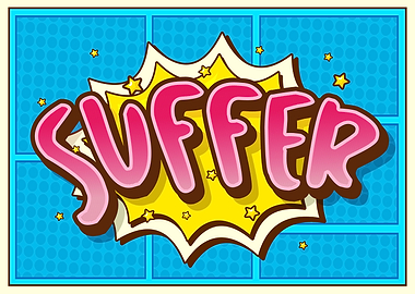 Suffer Cartoon Text Art
