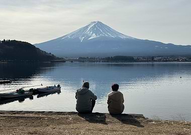 Couple at Mount Fuji