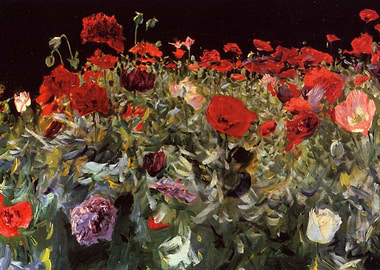 poppies 1886 by Sargent