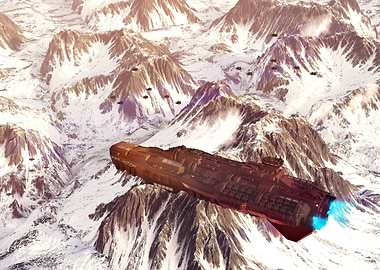 Spaceship arriving Home