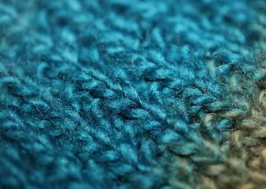 Hand made old scarf macro