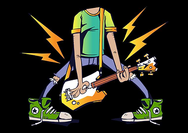 guitar player rock music