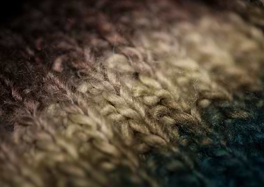 Hand made old scarf macro