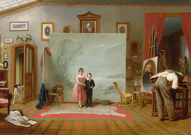 Interior with Portraits