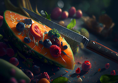 Fruit plate with berries