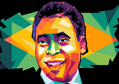 legend pele pop art style