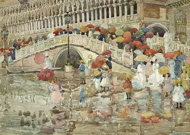 Umbrellas in the Rain