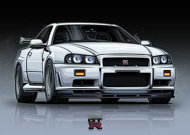 Nissan Skyline R34 White