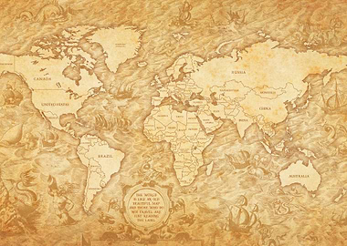 Vintage Map of the World