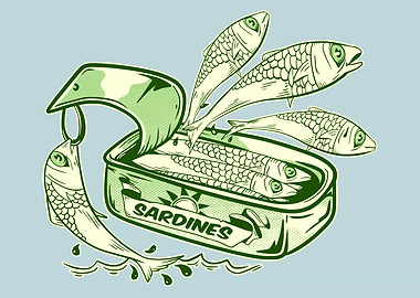 Sardines Escaping a can