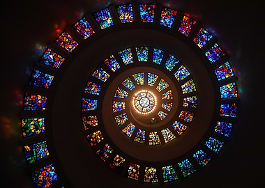 Stained glass swirls
