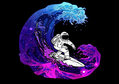 Astronaut Surfer in Space