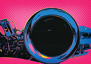 Saxophone in Pop Art style