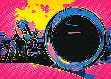 Saxophone in Pop Art style