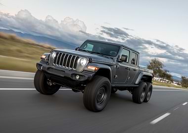 jeep on the road