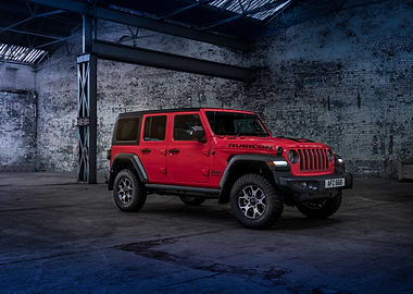 red jeep wrangler rubicon