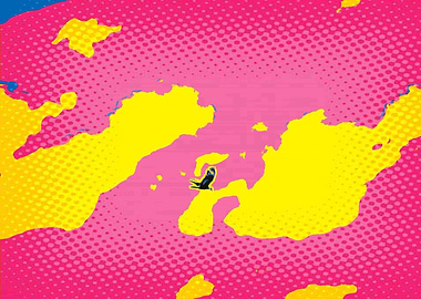 Bird in Pop Art style