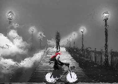 Bike Rider in the Evening