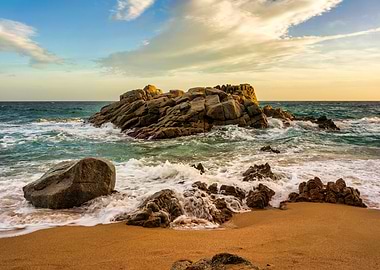 Coastal landscape sunset