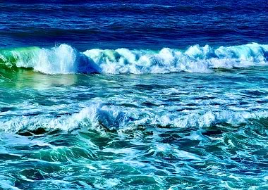 Wave on the Deep Blue Sea