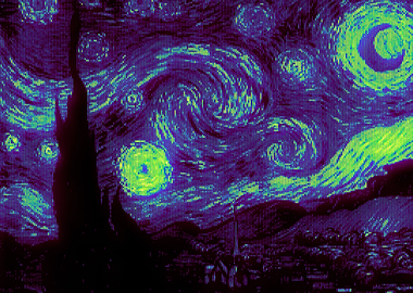 The Starry Night in Retro