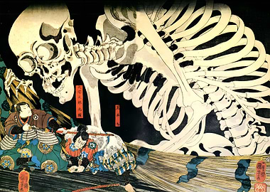 Ukiyo e Skeleton