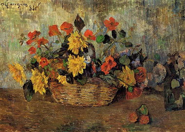 nasturtiums dahlias 1884