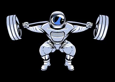 Weightlifting Astronaut