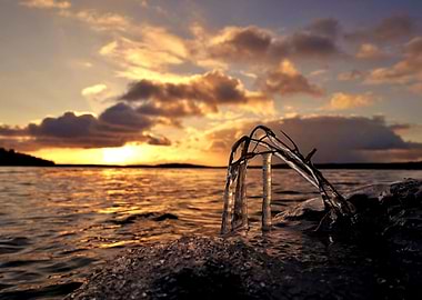 A magical frozen sunset