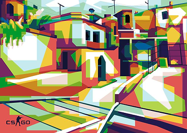 Mirage Map CSGO in WPAP