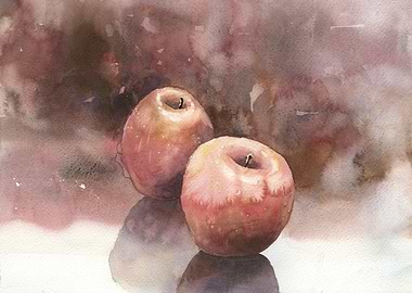 Apple artwork painting