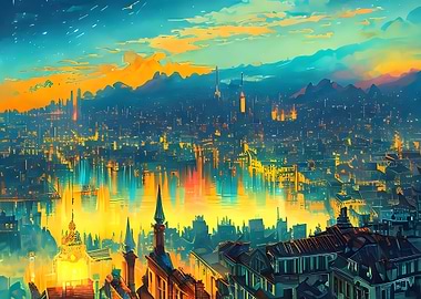 Vibrant Paintings City