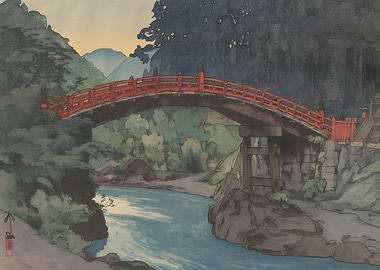 Ukiyo e Sacred Bridge