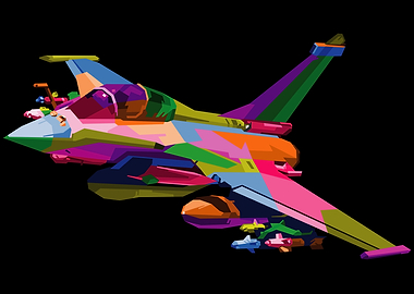 Colorful fighter plane