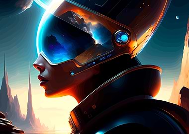 HUMANOID IN SPACE SUIT