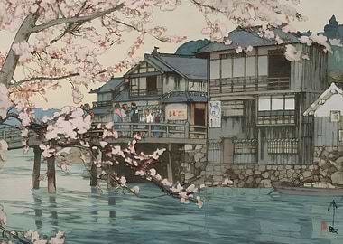 Ukiyo e Hayase Spring