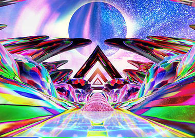 Abstract Mountain Pathway