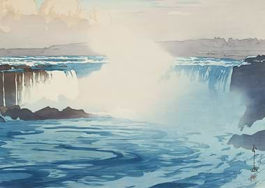 Ukiyo e Niagara Falls