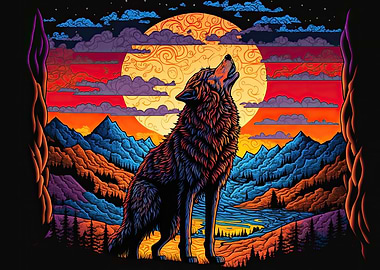 Wolf Art Series Style 5