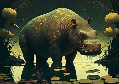 Painting Hippopotamus