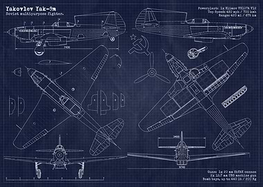 Yakovlev Yak9m Blueprint