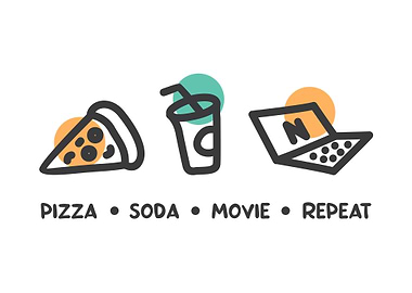 Pizza Soda Movie Repeat