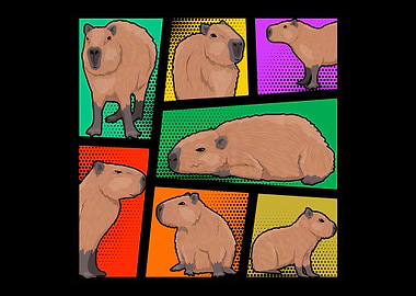 Capybara Pop Art Colorful
