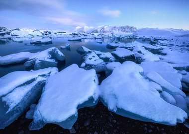 Glacier Lagoon Blue Hour
