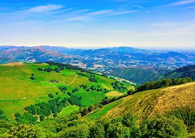 Landscape mountains scene