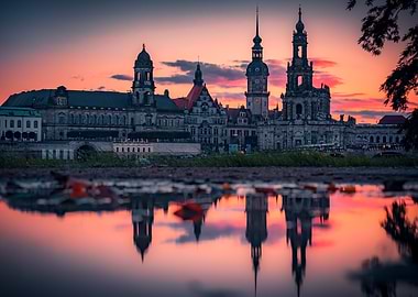 Sunset over Dresden